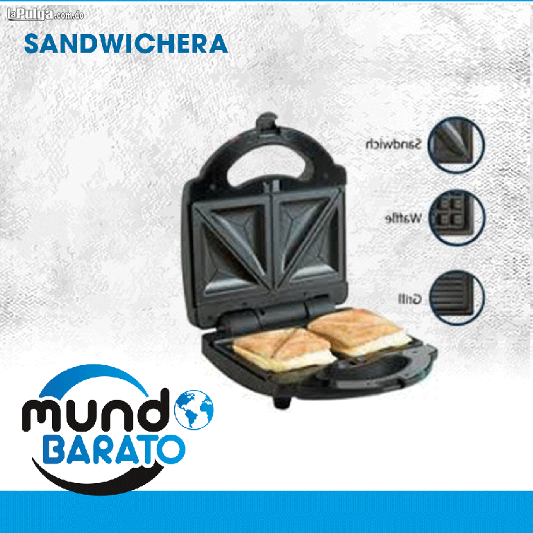 Sandwichera, 4 Sandwiches Xxl, Placas Antiadherentes, Tostado
