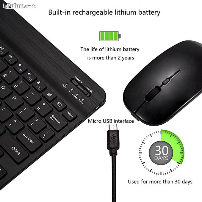 Combo de teclado y mouse Bluetooth ultradelgado recargable portátil i Foto 7127536-5.jpg