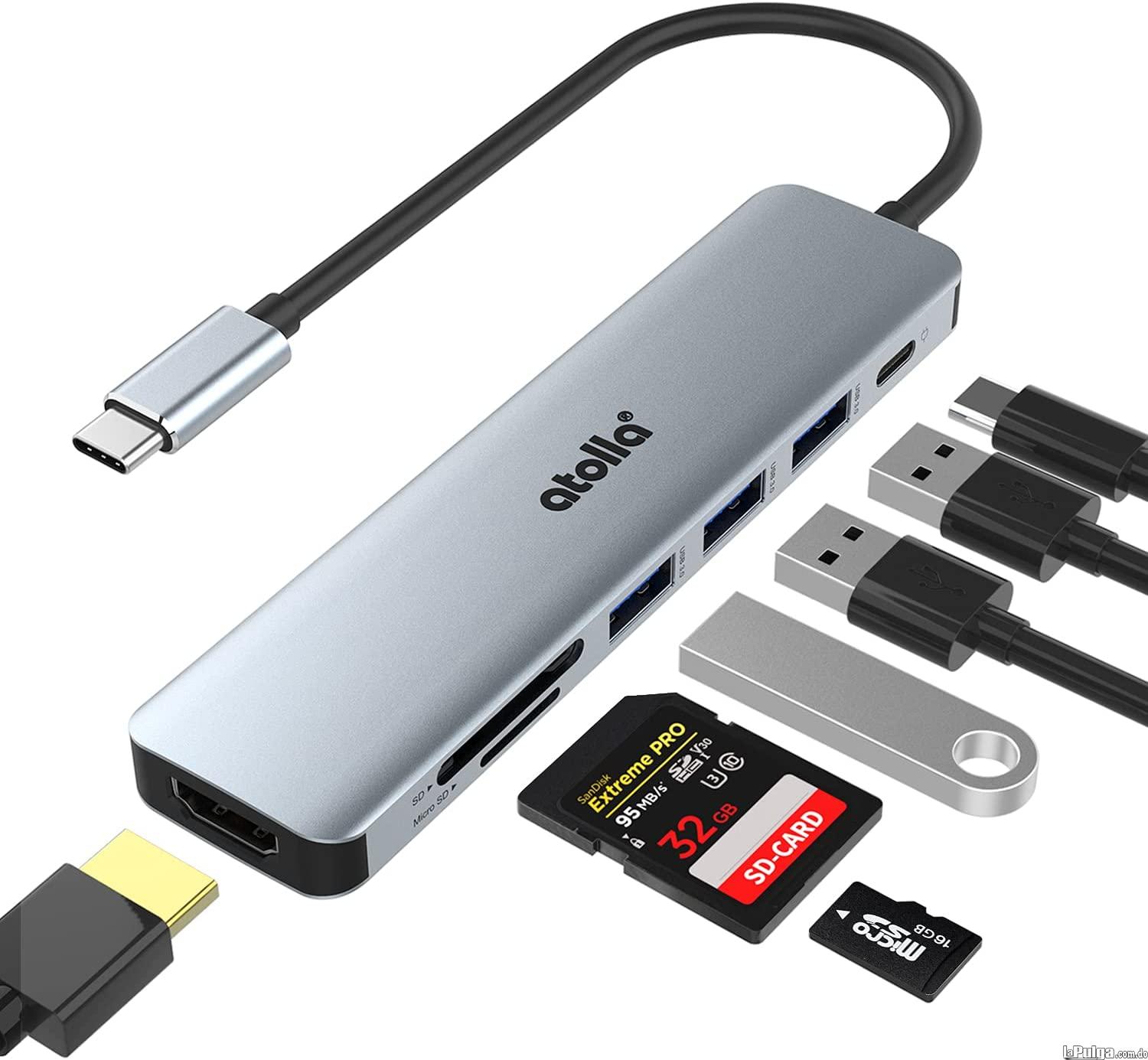 7 en 1 Adaptador USB C. HDMI 4K 100W PD Carga 3xUSB tarjeta SD y mi Foto 7135934-5.jpg