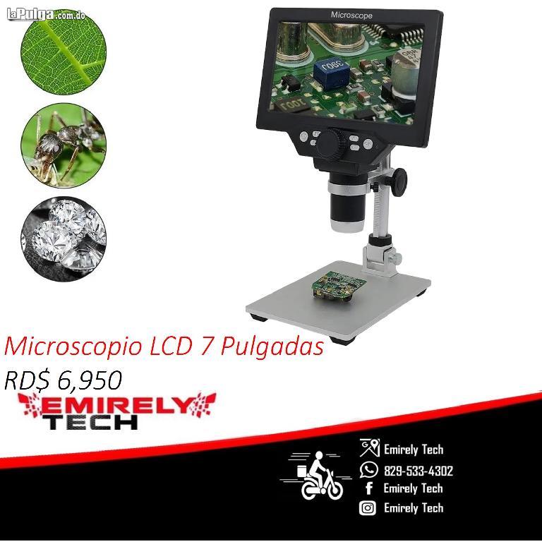 Microscopio USB digital con pantalla 7 pulgadas 1200X HD con soporte Foto 7155871-2.jpg