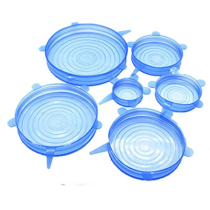 Comprar 6 unids/set cubierta de silicona tapas elásticas de mantenimiento  fresco para comida olla plato accesorios de cocina