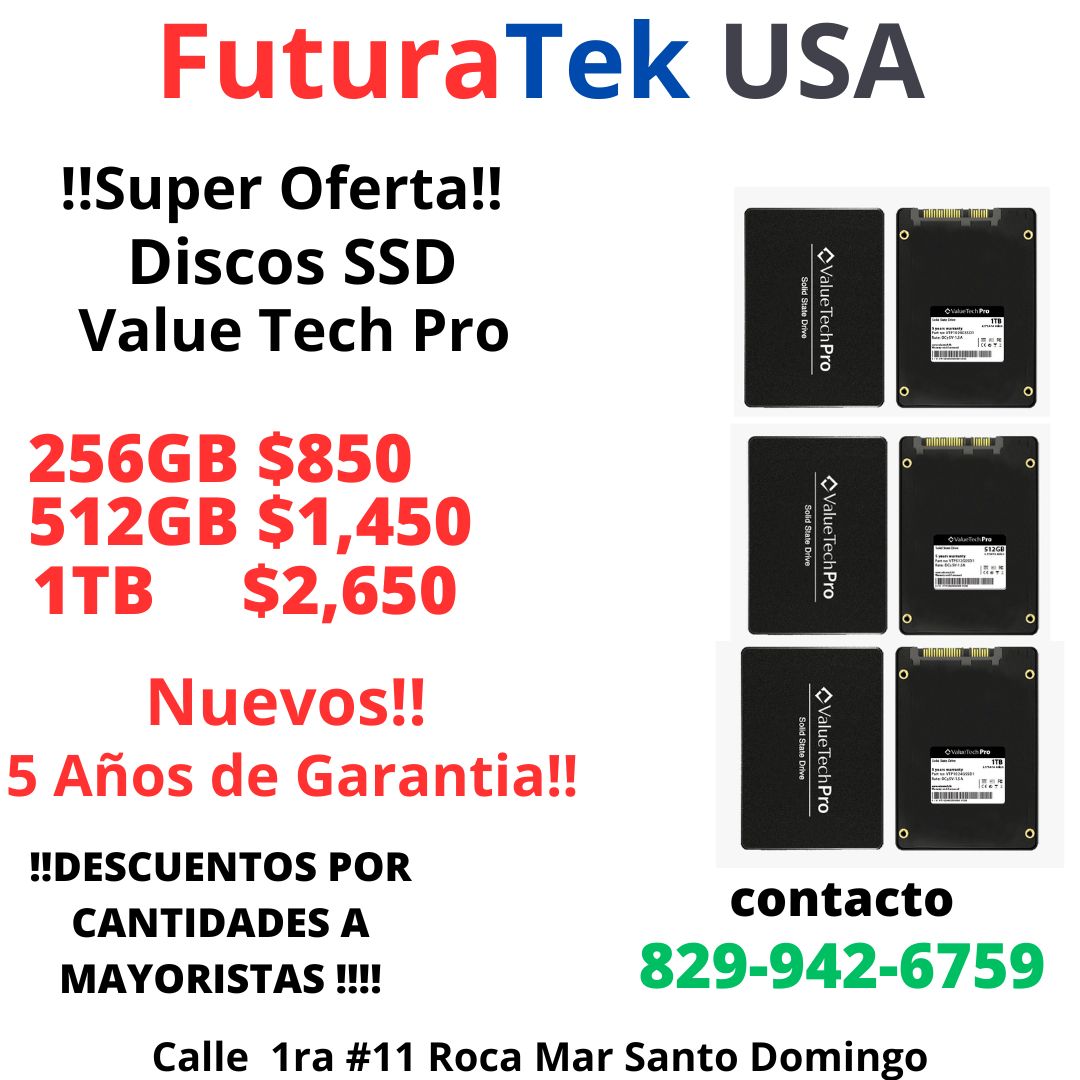 ValueTech Pro 256GB512GB1TB  SSD en Santo Domingo Oeste Foto 7171709-1.jpg