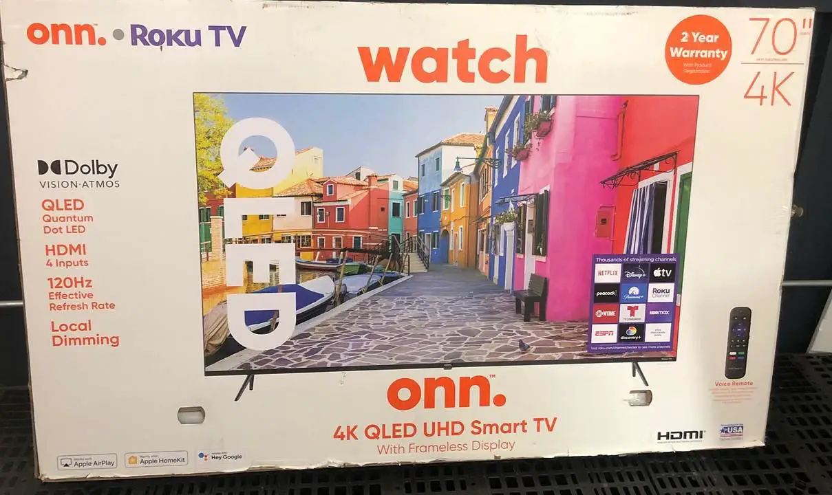 TELEVISOR QLED 70 PULGADAS ONN ROKU 120HZ 4 HDMI CONTROL DE  Foto 7176472-1.jpg