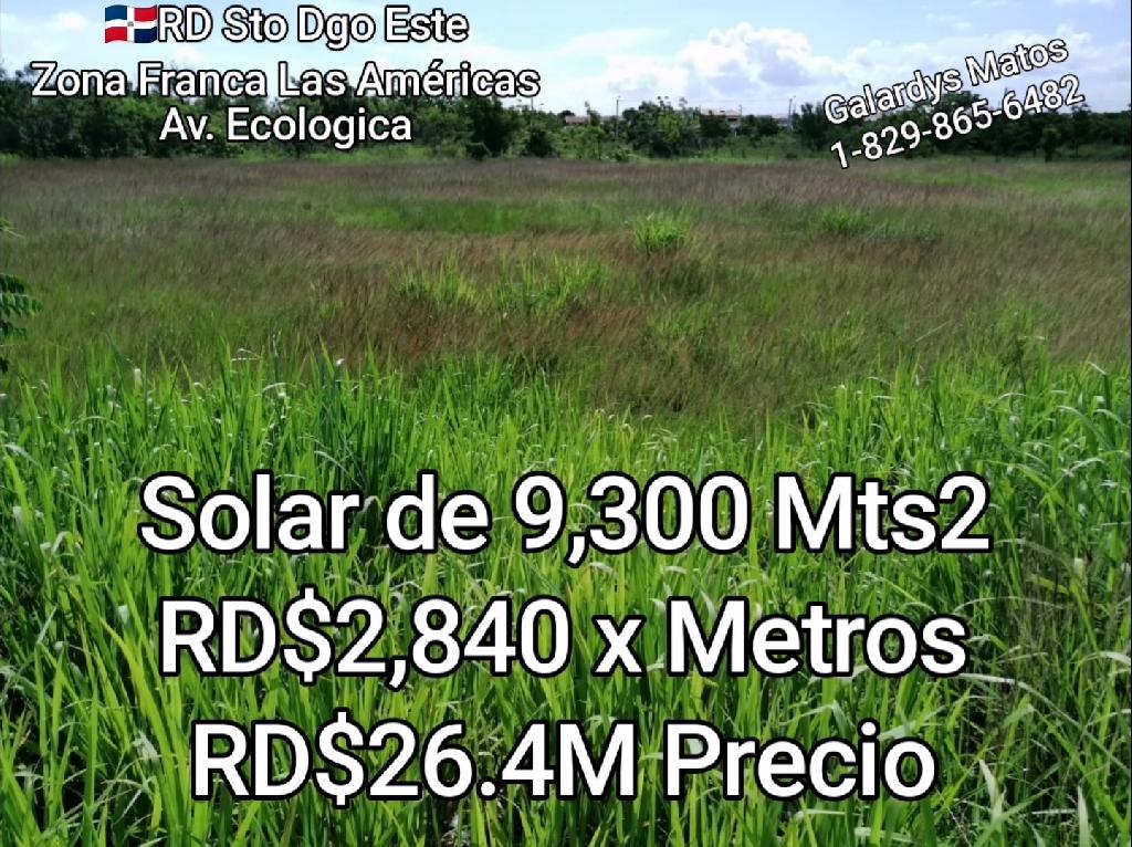 Solar en venta de 9300 Mts2 en RD26.4M Sto Dgo Este Foto 7179733-1.jpg
