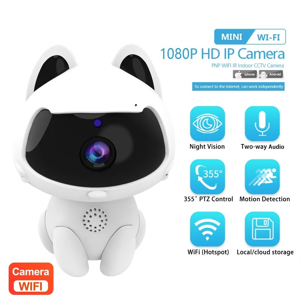Camara de Seguridad Robot Wifi 1080P Vision Nocturna Audio Foto 7188956-1.jpg