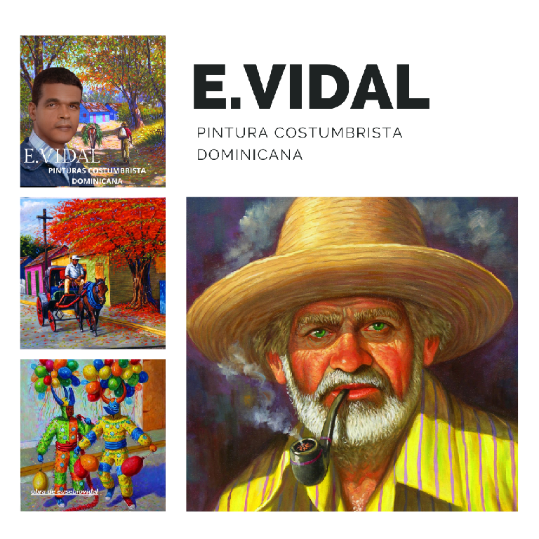 pintor dominicano cuadro costumbrista obra de arte e.vidal Foto 7191384-4.jpg