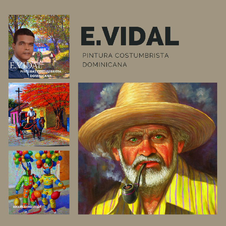 pintor dominicano cuadro costumbrista obra de arte e.vidal Foto 7191384-5.jpg