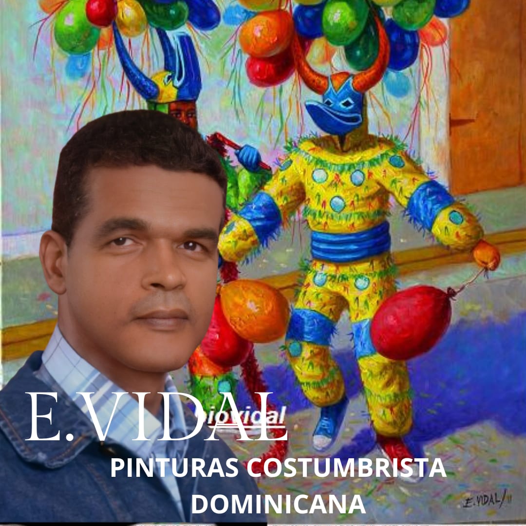 pintor dominicano cuadro costumbrista obra de arte e.vidal Foto 7191870-3.jpg