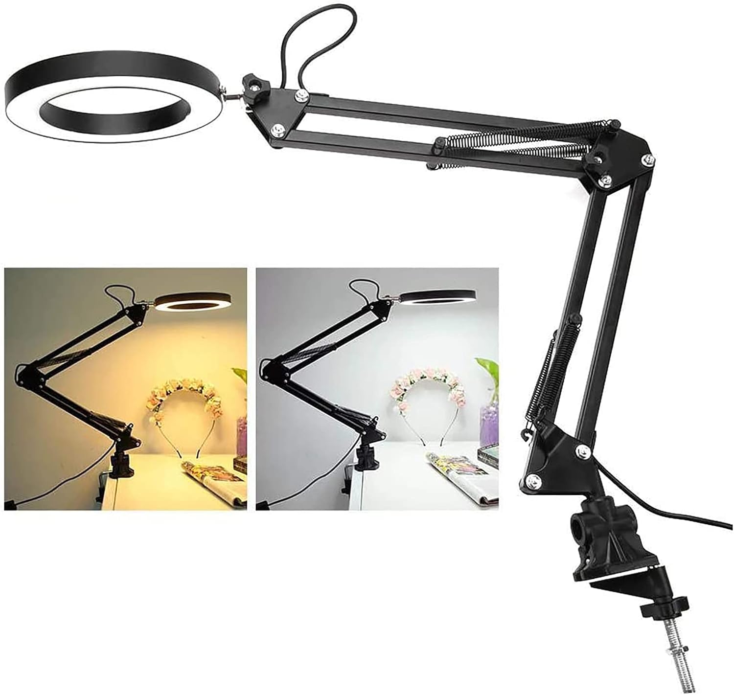Lámpara de escritorio con base y clip regulable flexible Foto 7193381-F2.jpg