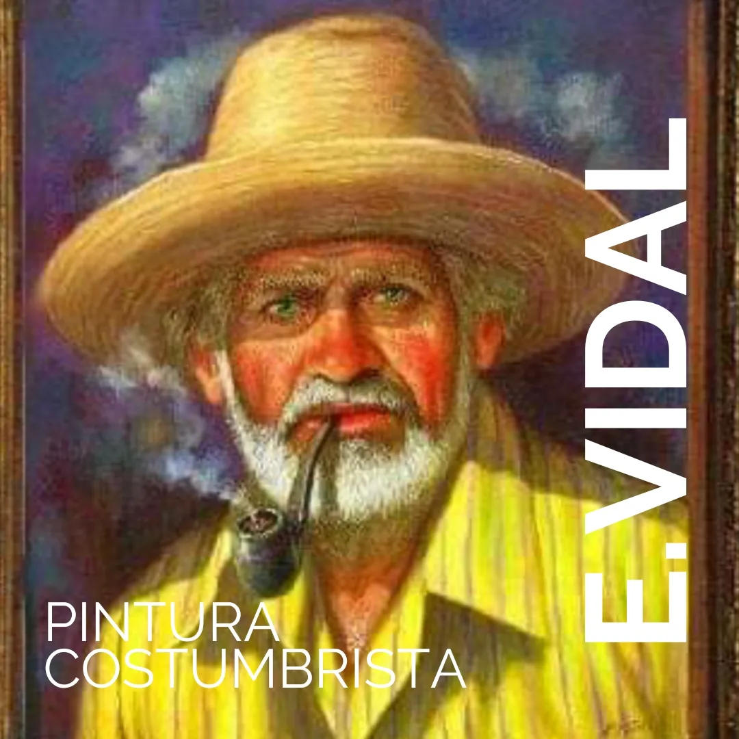 pintor dominicano cuadro costumbrista obra de arte e.vidal Foto 7203128-8.jpg
