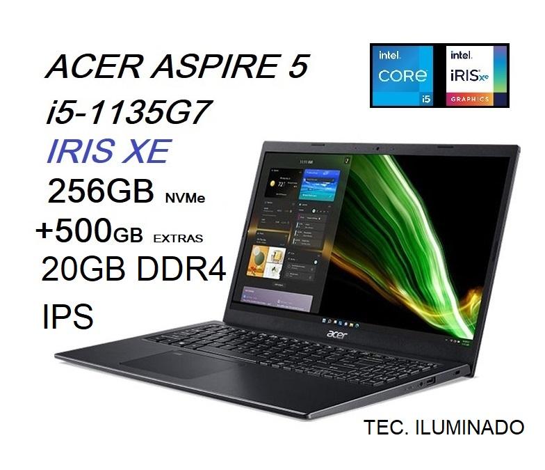 Acer ASPIRE 5 i5 11TH Iris Xe 4.2GHZ X 8 20GB 256 NVMe  500GB 32500 Foto 7210881-1.jpg