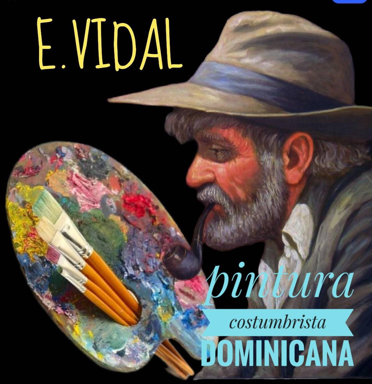pintor dominicano cuadro costumbrista obra de arte e.vidal Foto 7211792-5.jpg