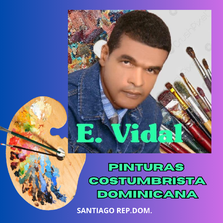 Pintor Dominicano cuadro Costumbrista Obra De Arte E.vidal Foto 7213210-8.jpg