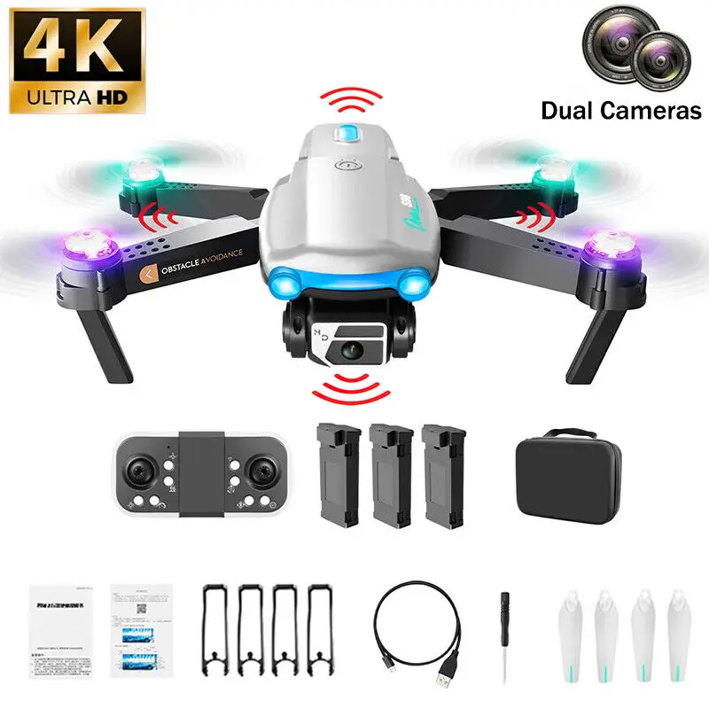 DRONES S98 CON DOBLE CAMARA 4K HD WIFI Y SENSOR ANTICHOQUE CON 2 BATER Foto 7226858-9.jpg