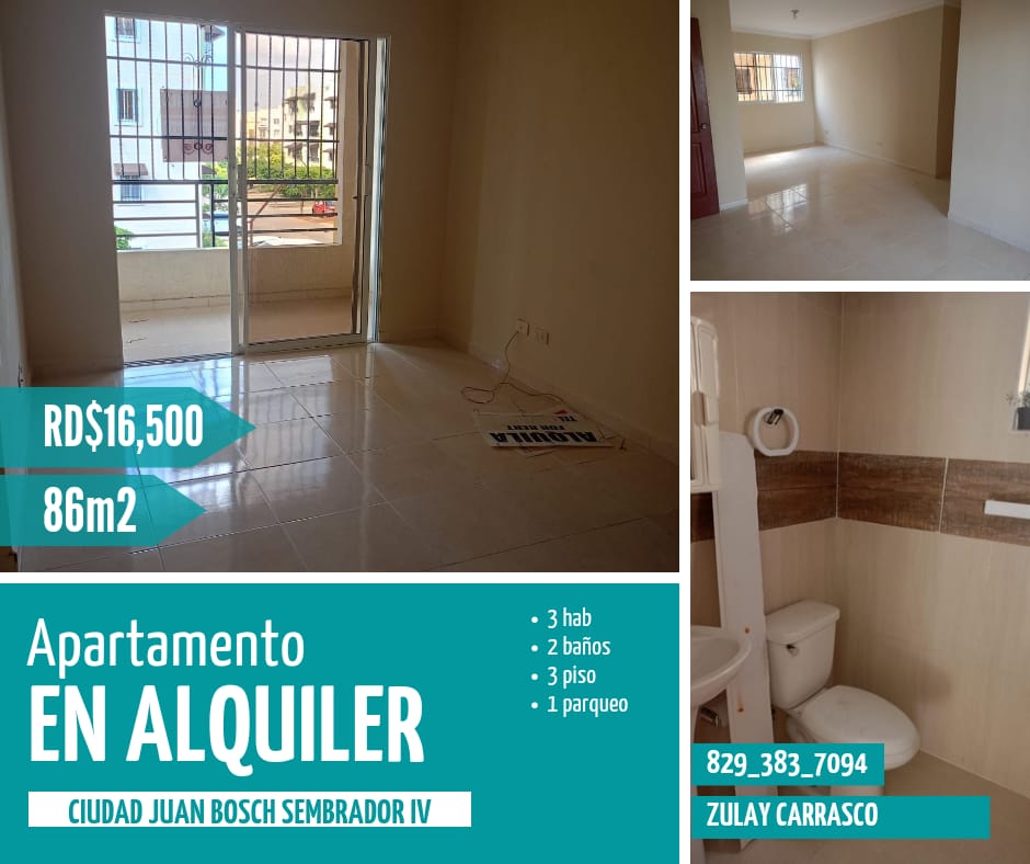Alquilo apartamento en Ciudad Juan Bosh Residencial Sembrador lV Foto 7227505-1.jpg
