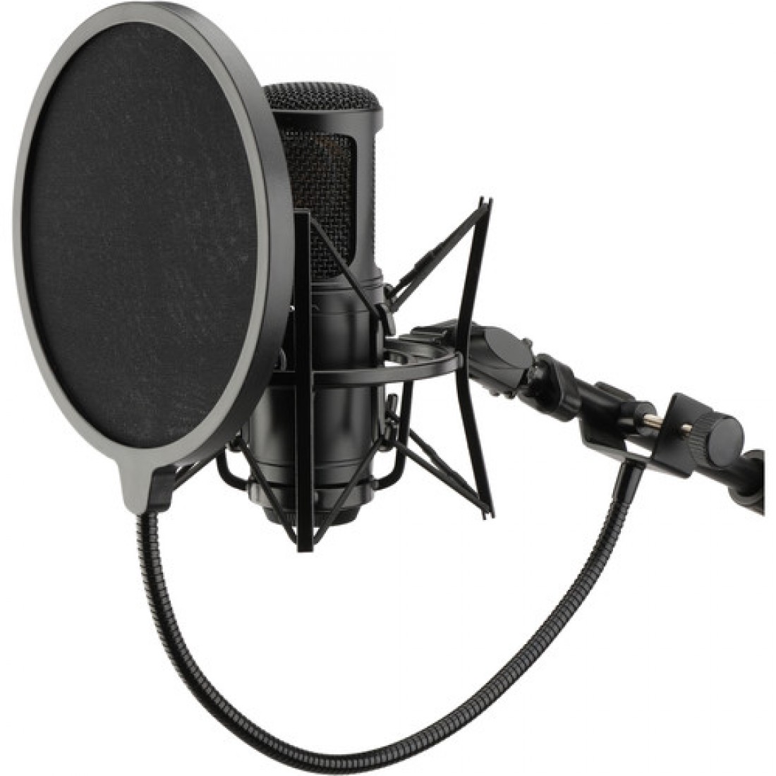 Filtro pop para micrófono con cuello de cisne y abrazadera estilo C Foto 7229364-2.jpg