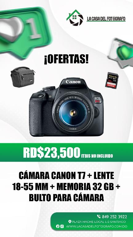 Oferta Cámara Canon T7  lente 18-55mm Foto 7230012-1.jpg