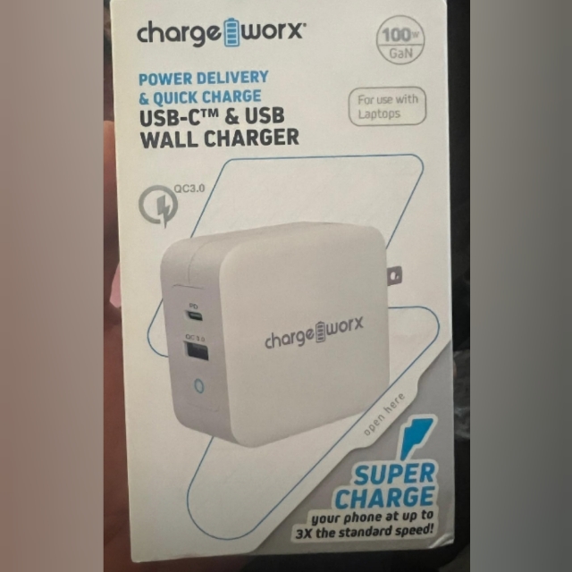 Cargador 100w Charge Worx para iPhone Android Laptop Tablet Nuevo  Foto 7230540-1.jpg