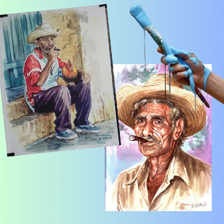 pintor dominicano cuadro costumbrista obra de arte e.vidal Foto 7233837-7.jpg