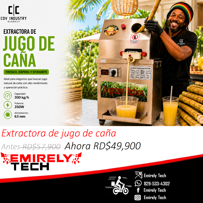 Maquina extractor trapiche de jugo caña con bateria interna recargable Foto 7239417-11.jpg