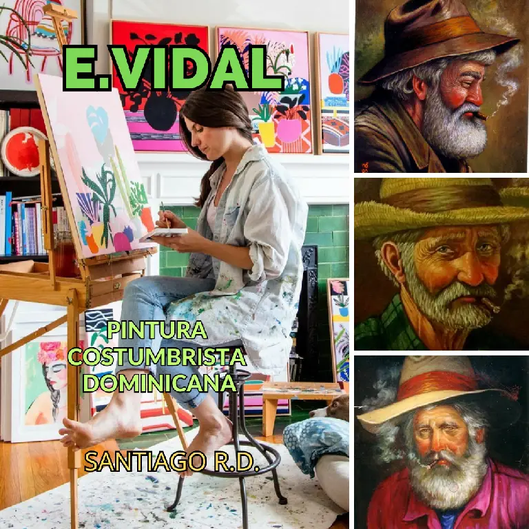 PINTOR DOMINICANOPINTURA COSTUMBRISTA OBRA DE ARTE E.VIDAL Foto 7241283-4.jpg