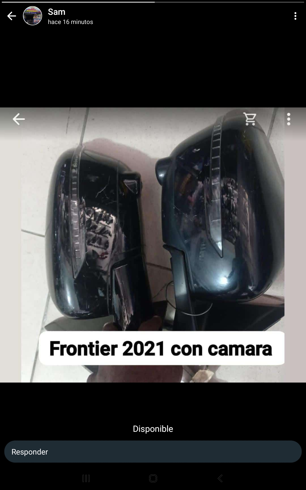 Retrovisor Nissan frontier 2021 con camara lado LH disponible  Foto 7245687-2.jpg