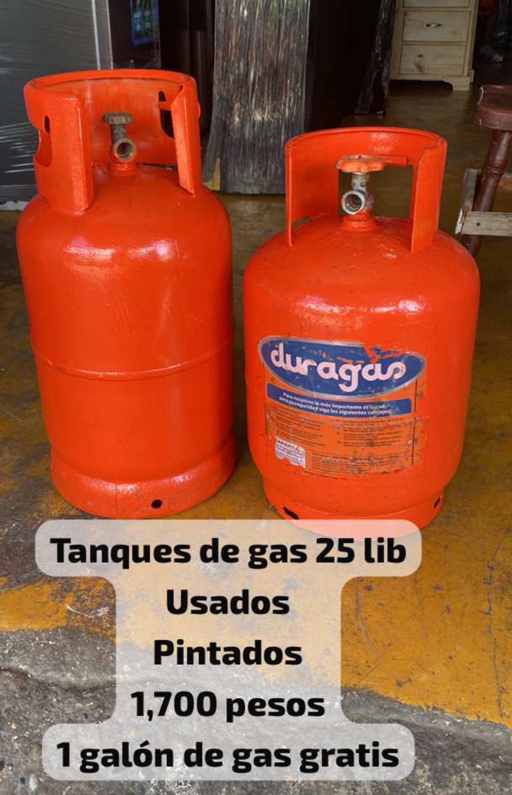 Tanque de gas usado 25 libras  en Santo Domingo DN Foto 7246238-3.jpg