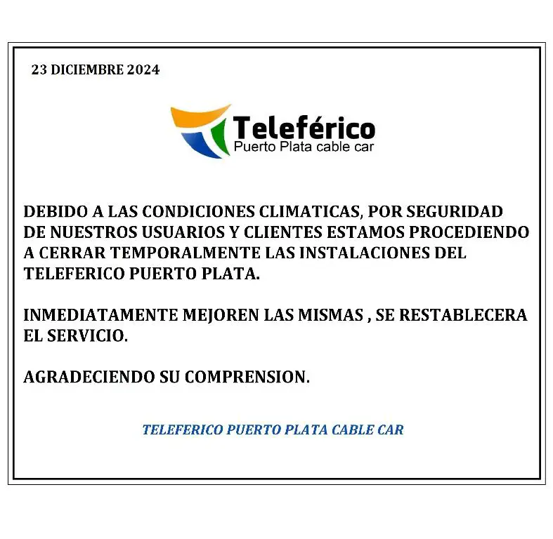 Comunicado Teleferico Puerto Plata Foto 7259473-1.jpg