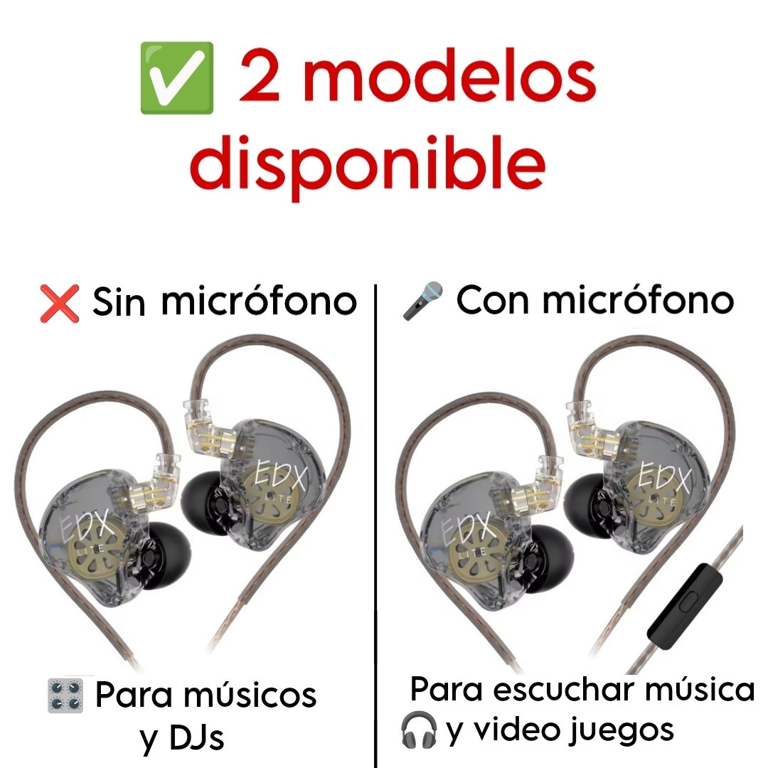 KZ EDX Lite in-ear monitor para músicos y auricular para video juegos  Foto 7265751-10.jpg