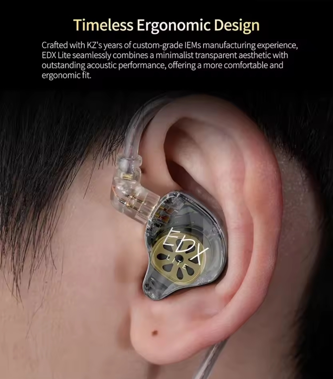 KZ EDX Lite in-ear monitor para músicos y auricular para video juegos  Foto 7265751-8.jpg