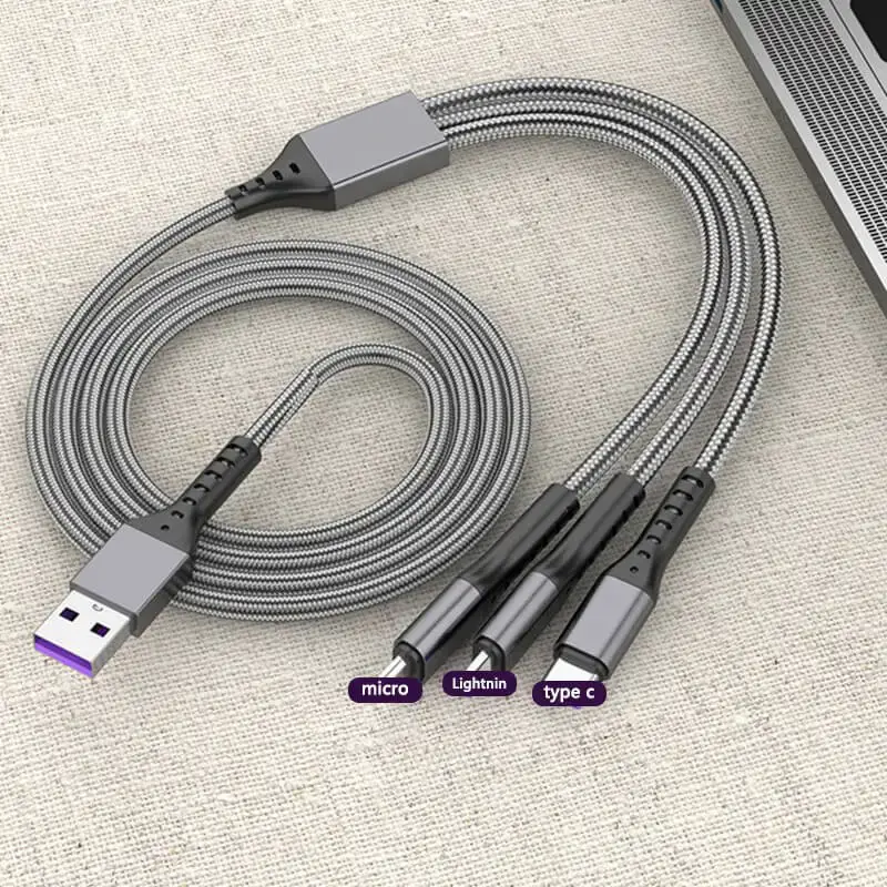 Cable de Carga y Sincronización 3 en 1 - Alta Velocidad y Durabilidad Foto 7274782-3.jpg