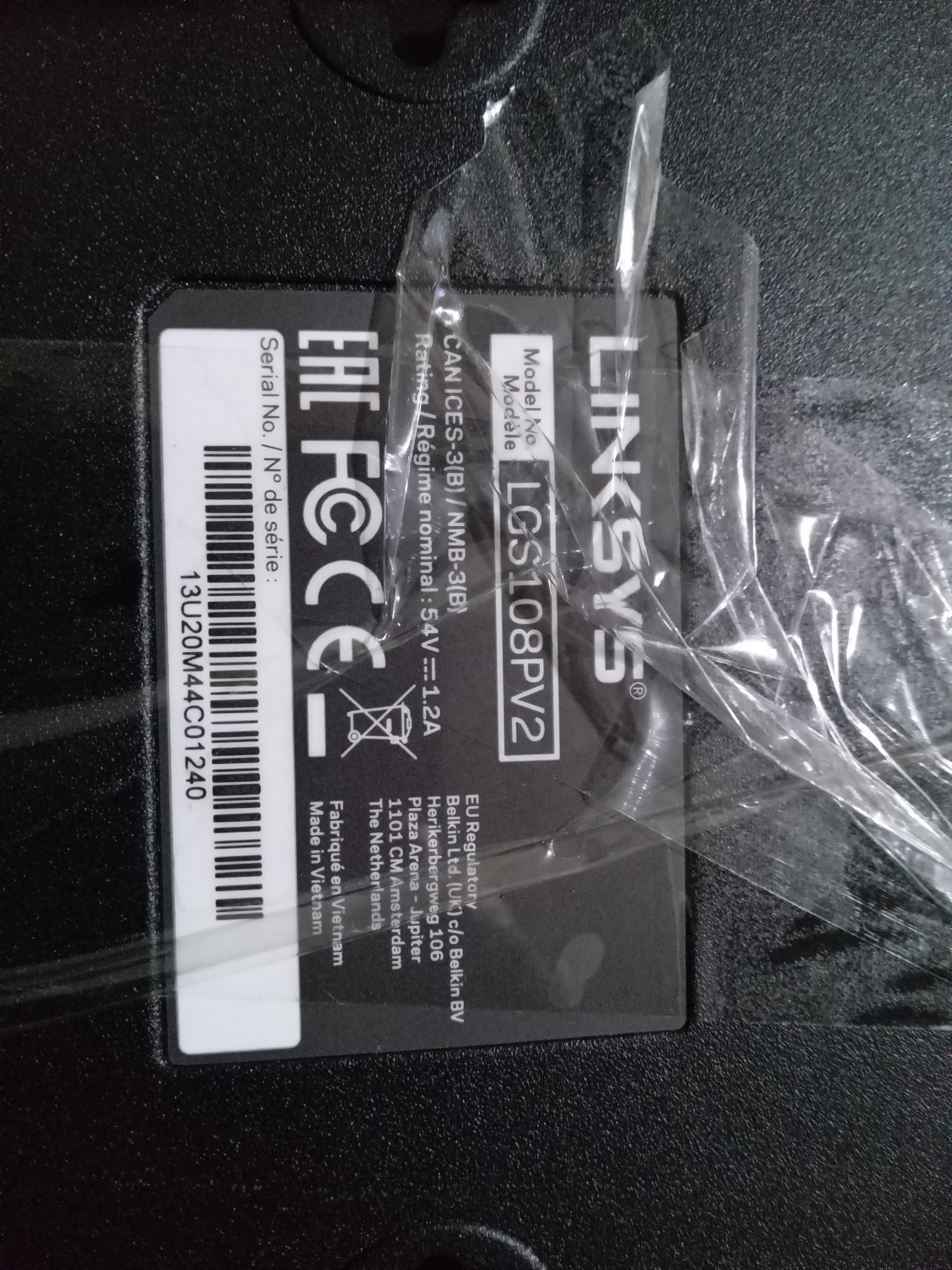 LINKSYS LGS108P SWITCH POE GIGABYTE 8 PUERTOS Foto 7275755-2.jpg