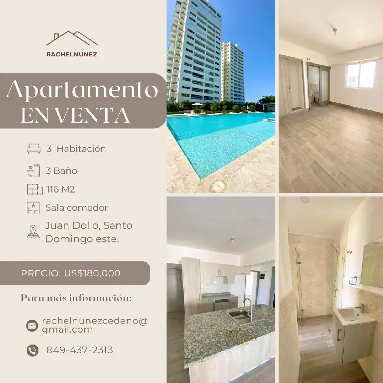 Apartamento de 3 Habitaciones en Venta en Juan Dolio.  Foto 7276725-1.jpg