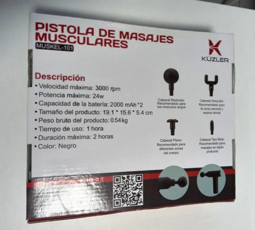 Equipo Profesional Masaje Muscular 22 velocidades recargable.  Foto 7277284-2.jpg