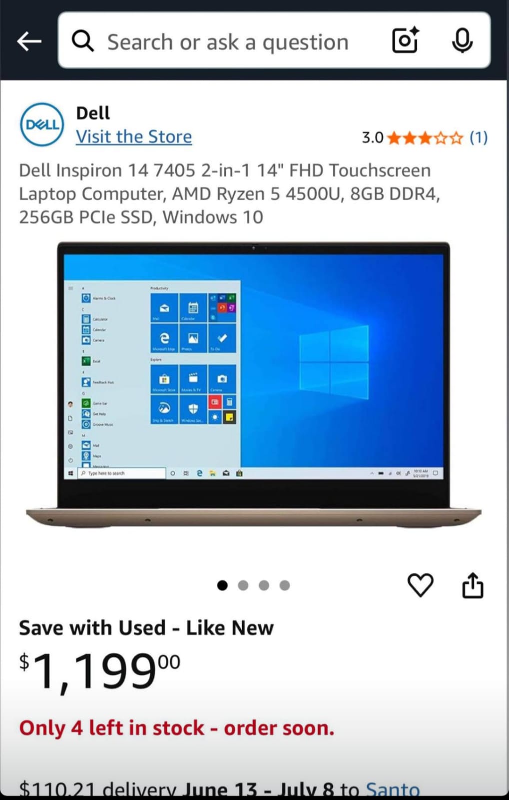 Dell Inspiron 14 touch SSD256gb 8gbram 1m garantia Foto 7277582-6.jpg