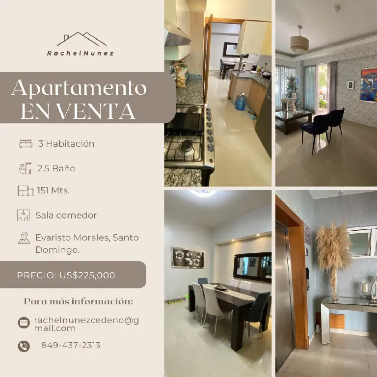 Apartamento de 3 Habitaciones en Venta en Evaristo Morales. Foto 7277853-1.jpg