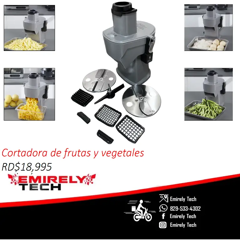 Picador comercial 4 en 1 cortadora picadora de frutas y vegetales Foto 7278480-1.jpg