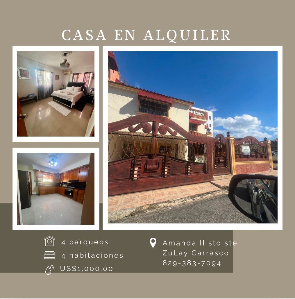 casa en Alquiler - Residencial Amanda II  Santo Domingo Este  Foto 7278523-1.jpg
