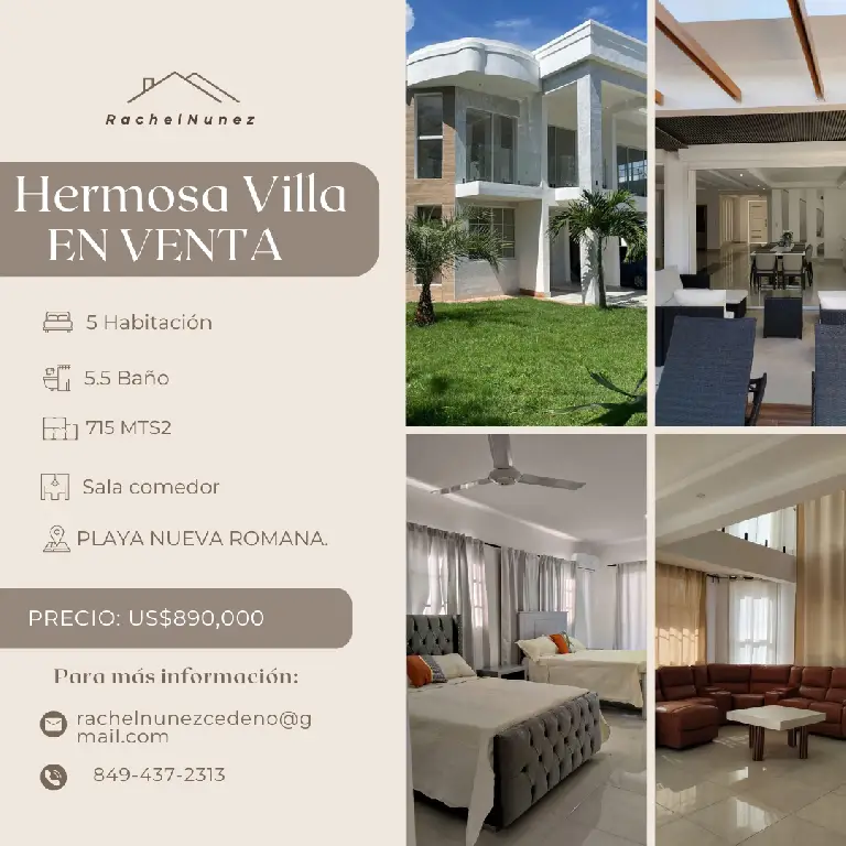 Villas en Venta en Playa Nueva Romana. Foto 7278749-1.jpg