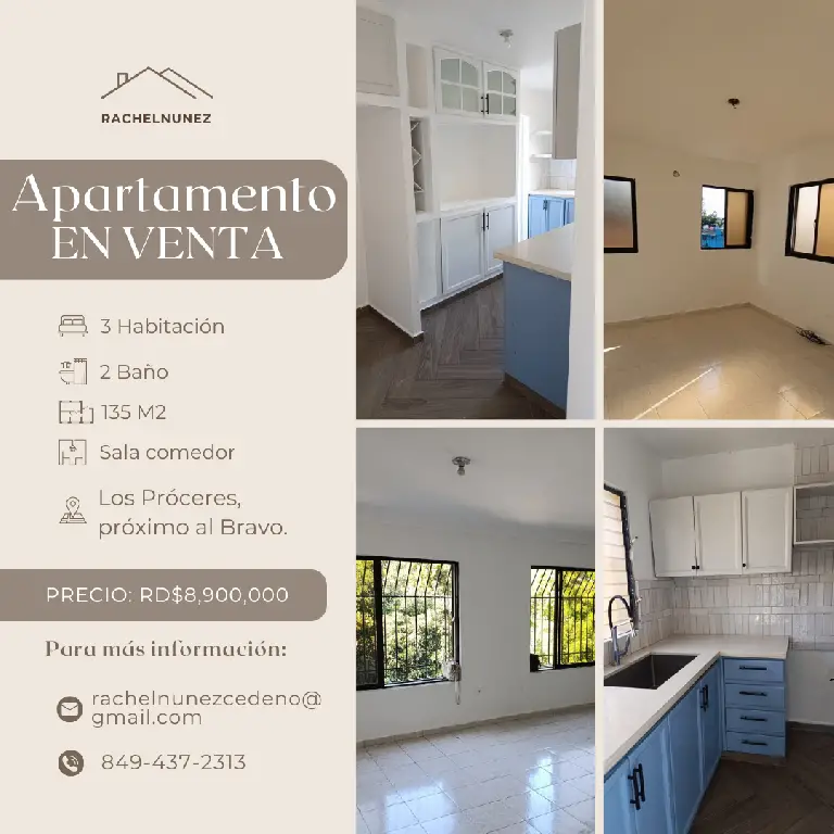 Apartamento de 3 Habitaciones en Venta en Los Próceres. Foto 7278752-1.jpg