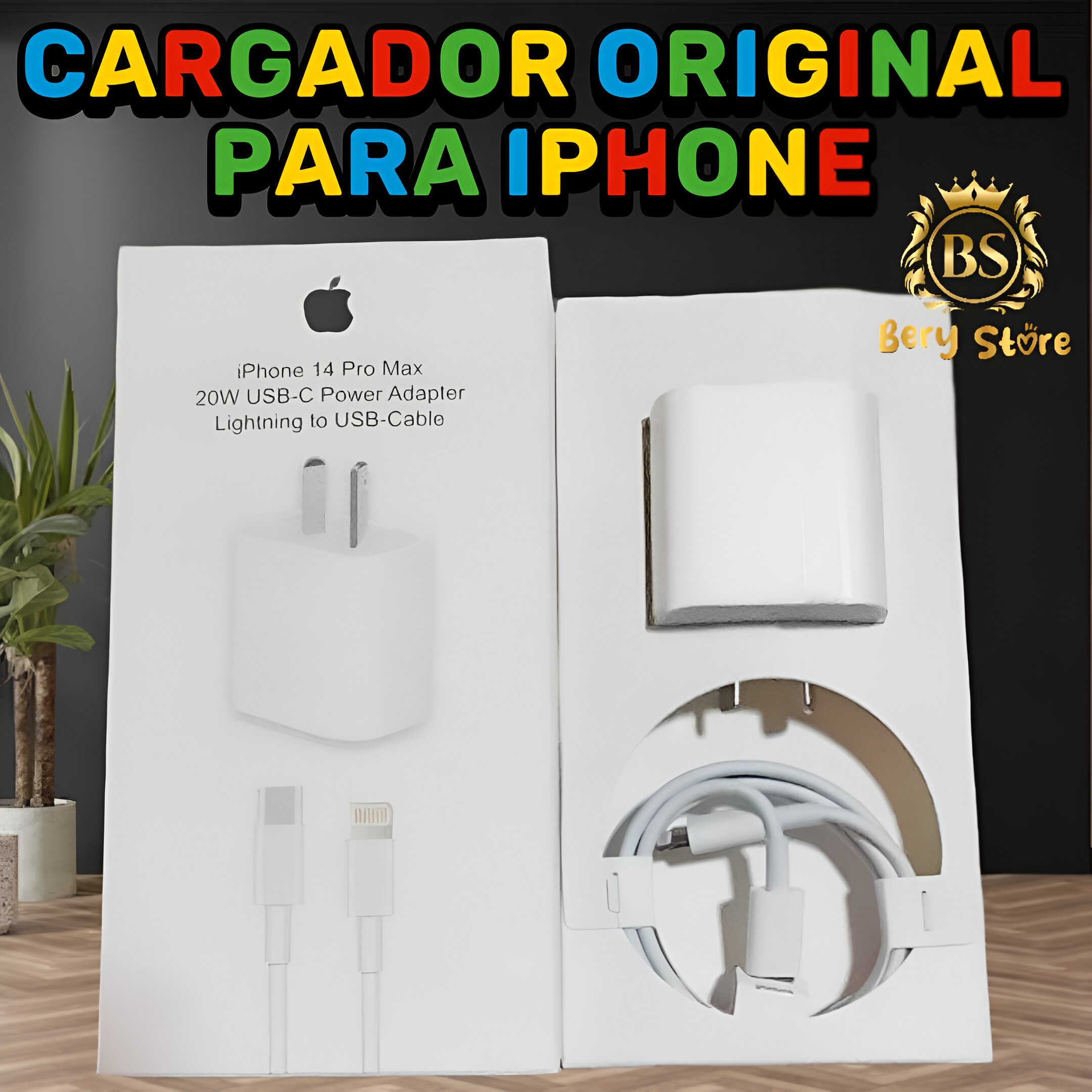 CARGADOR PARA IPHONE ORIGINAL CARGA RAPIDA / CARGADOR DE IPHONE / CARG Foto 7279462-2.jpg