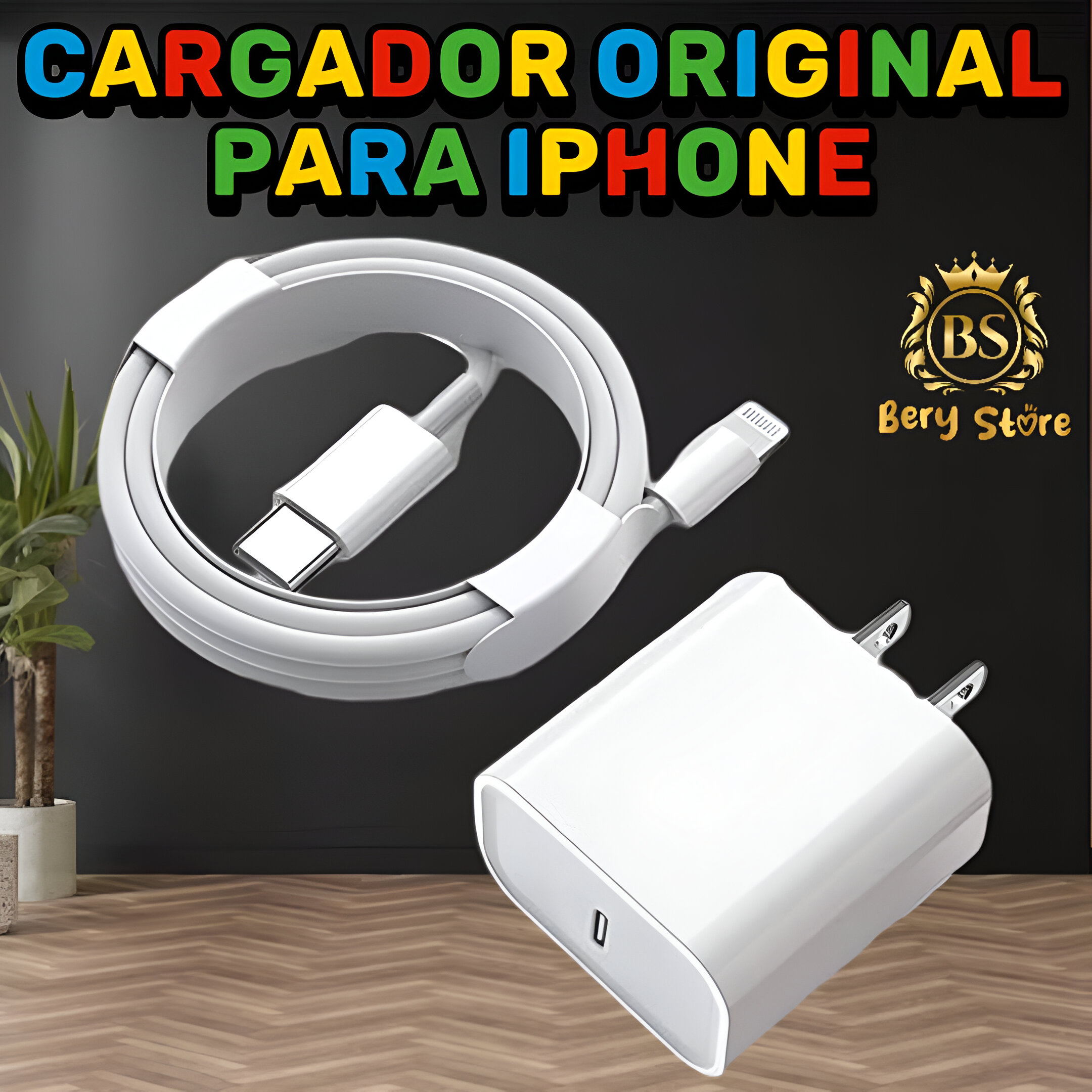 CARGADOR PARA IPHONE ORIGINAL CARGA RAPIDA / CARGADOR DE IPHONE / CARG Foto 7279462-4.jpg