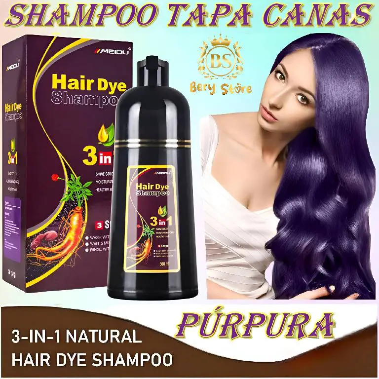 SHAMPOO CUBRE CANAS PURPURA MORADO / SHAMPOO TAPA CANAS / SHAMPOO TINT Foto 7279477-1.jpg