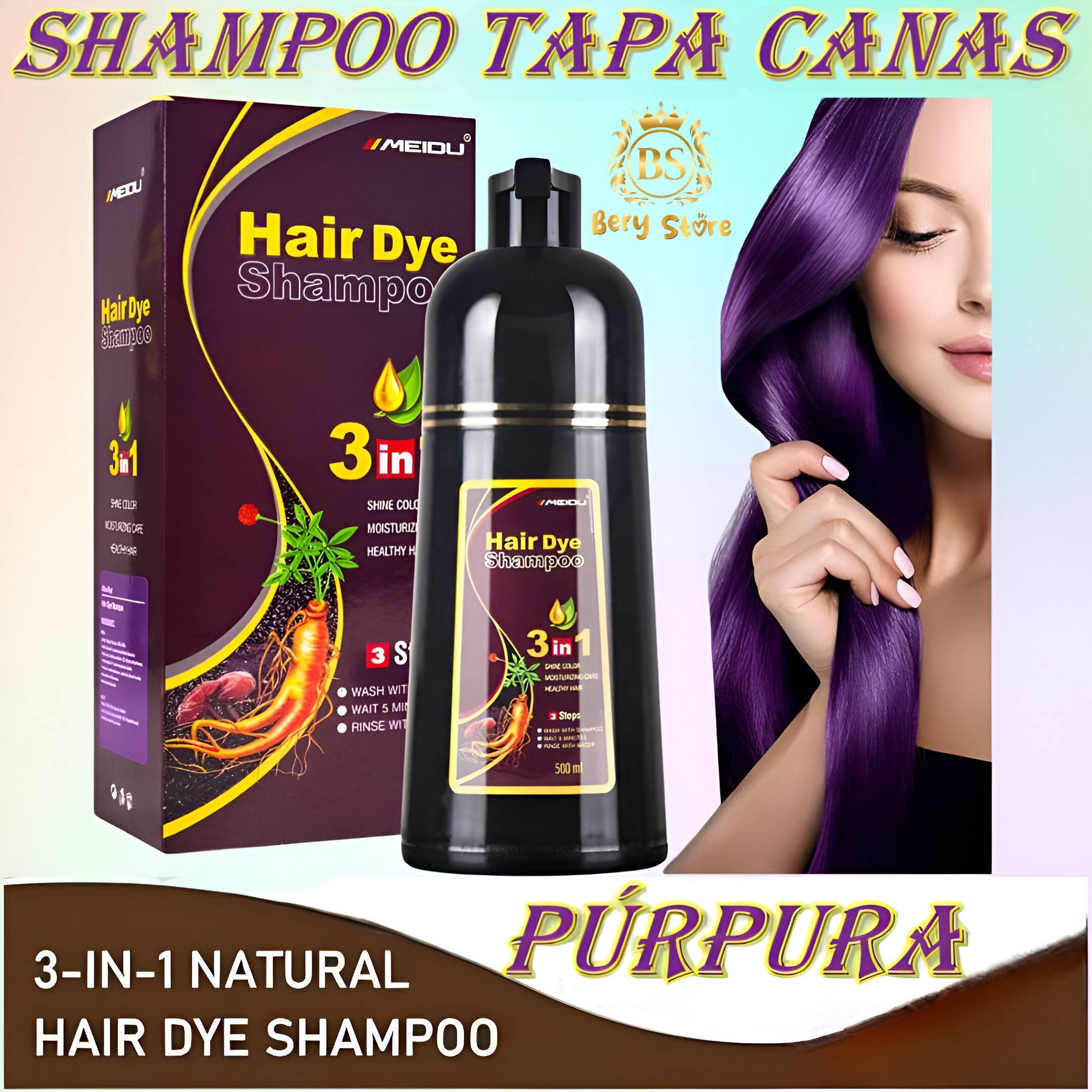 SHAMPOO CUBRE CANAS PURPURA MORADO / SHAMPOO TAPA CANAS / SHAMPOO TINT Foto 7279477-2.jpg