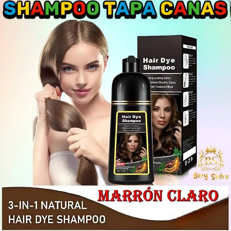 SHAMPOO CUBRE CANAS MARRON CLARO / SHAMPOO TAPA CANAS / SHAMPOO TINTE  Foto 7279478-1.jpg