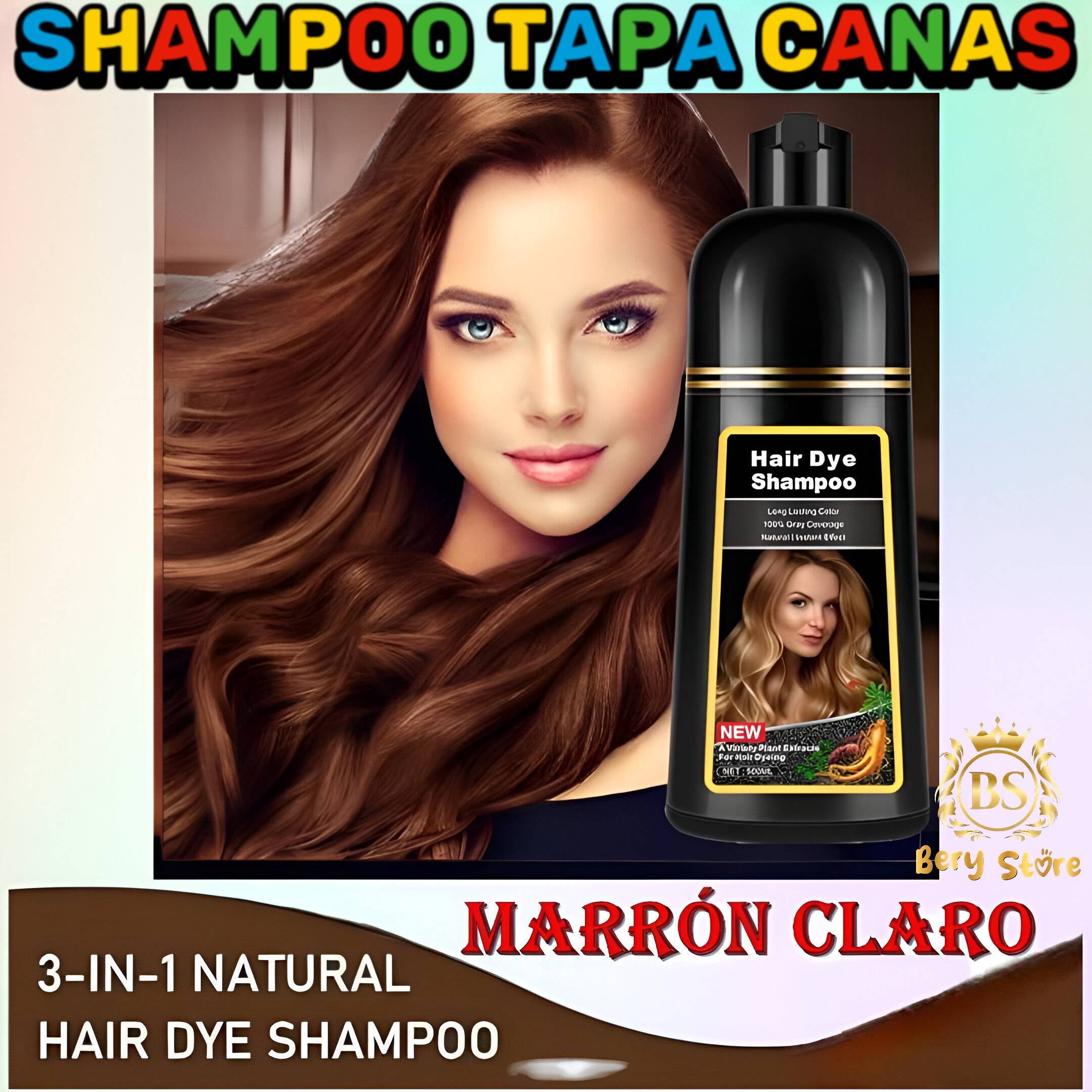 SHAMPOO CUBRE CANAS MARRON CLARO / SHAMPOO TAPA CANAS / SHAMPOO TINTE  Foto 7279478-2.jpg
