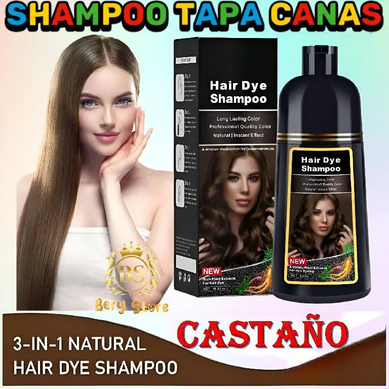 SHAMPOO CUBRE CANAS CASTAÑO / SHAMPOO TAPA CANAS / SHAMPOO TINTE / CHA Foto 7279479-2.jpg