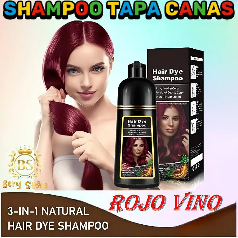 SHAMPOO CUBRE CANAS ROJO VINO / SHAMPOO TAPA CANAS / SHAMPOO TINTE / C Foto 7279480-3.jpg