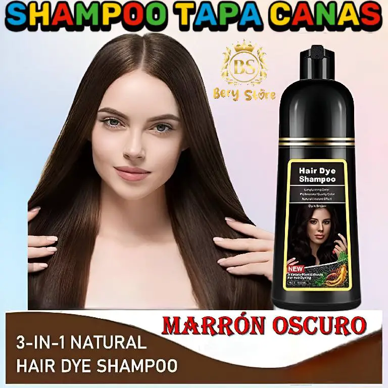 SHAMPOO CUBRE CANAS MARRON OSCURO/ SHAMPOO TAPA CANAS / SHAMPOO TINTE  Foto 7279482-2.jpg