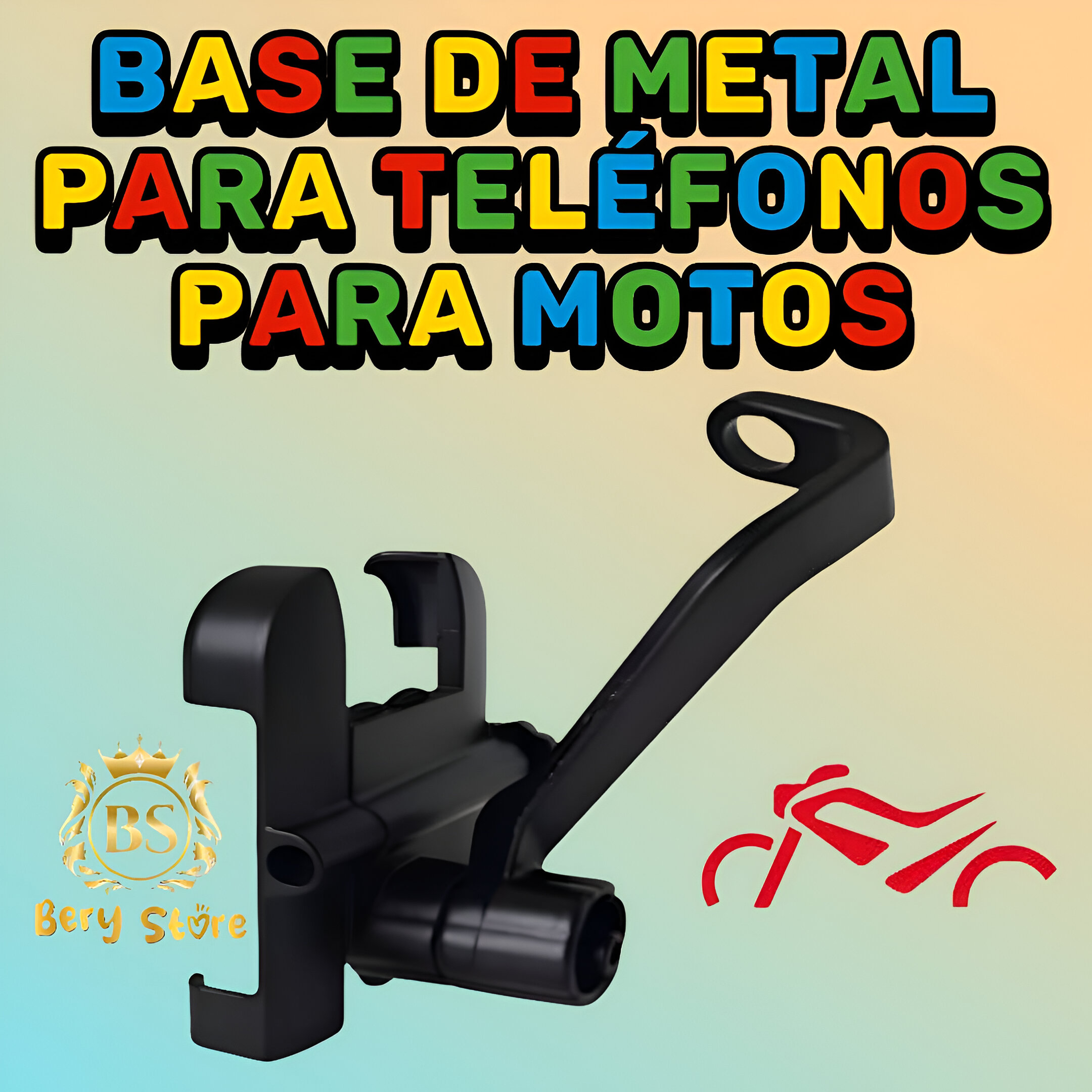 SOPORTE DE METAL PARA CELULARES PARA MOTO / BASE DE HIERRO PARA MOTO Foto 7279572-1.jpg